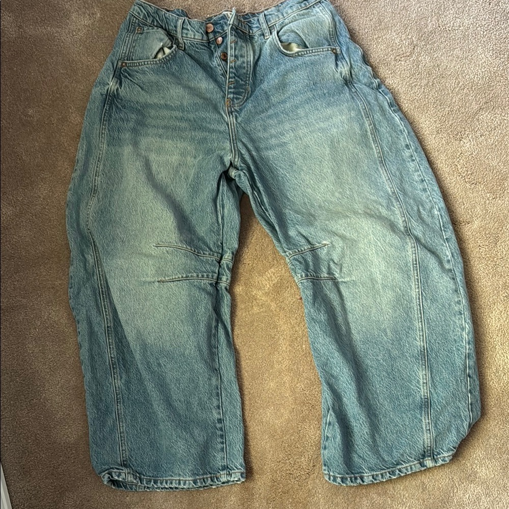 Free People Barrel Jeans